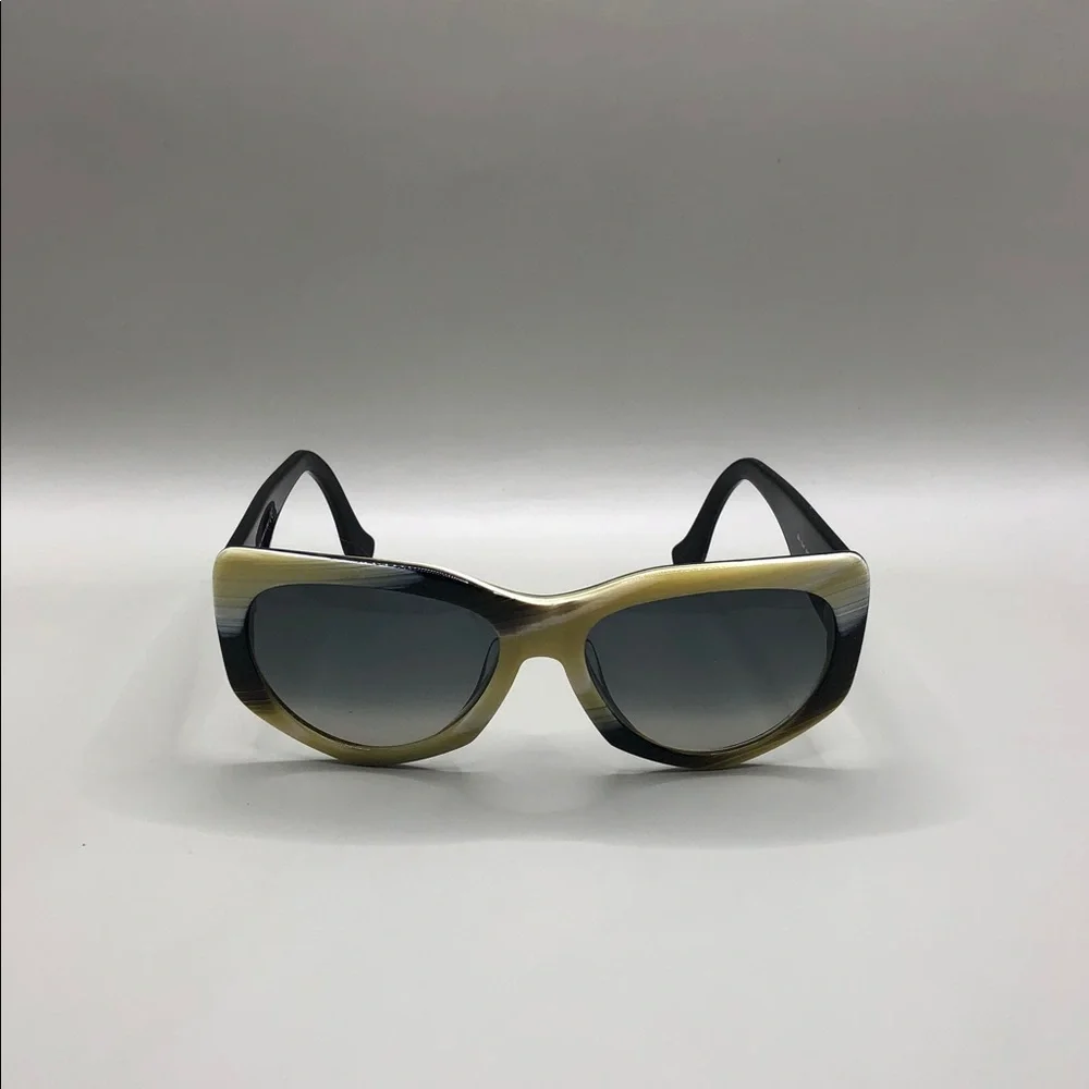 Balenciaga BA0018-64B SUNGLASSES coloured faux horn frame LENS SCRATCHES Italy
